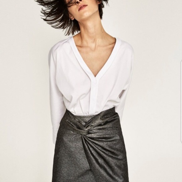 Zara Tops - Zara white button down bodysuit